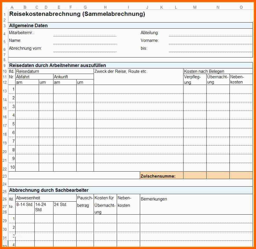 Bestbewertet Vorlage Reisekostenabrechnung Pdf Luxus Schn Reisekosten