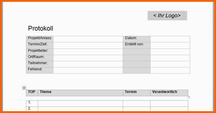 Bestbewertet Vorlage Word Protokoll Fabelhaft Projektmanagement24 Blog