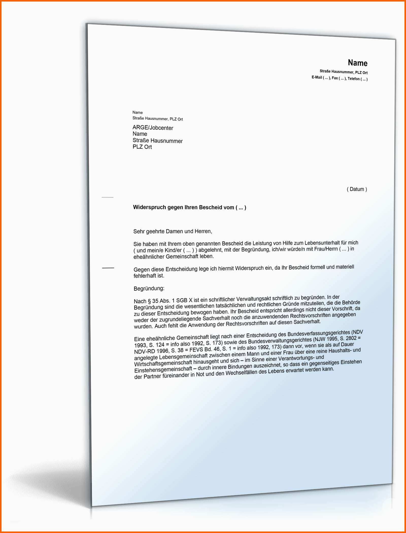Bestbewertet Widerspruch Eheähnliche Bedarfsgemeinschaft