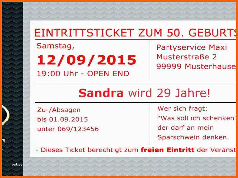 eintrittskarte vorlage