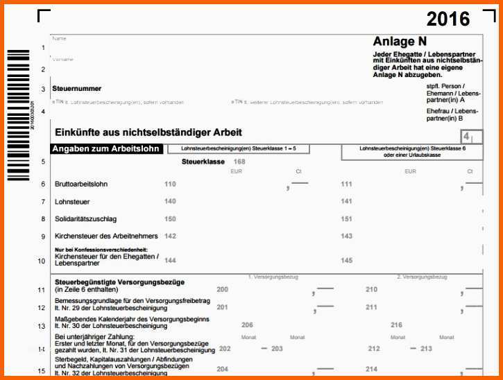 Beste 18 Einkommensteuererklarung 2016 formulare Vorlagen123