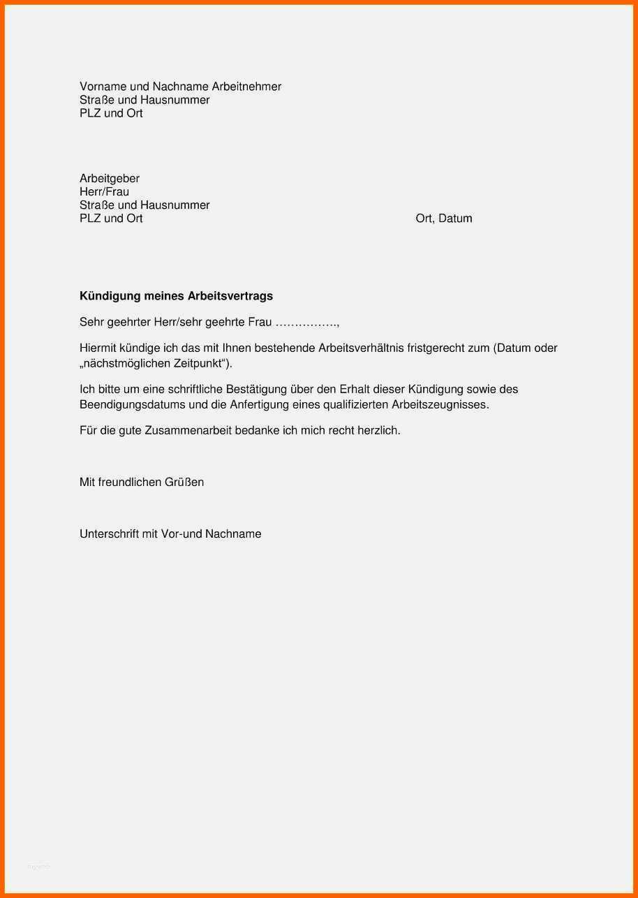 Beste 20 Kündigungsschreiben Minijob Muster