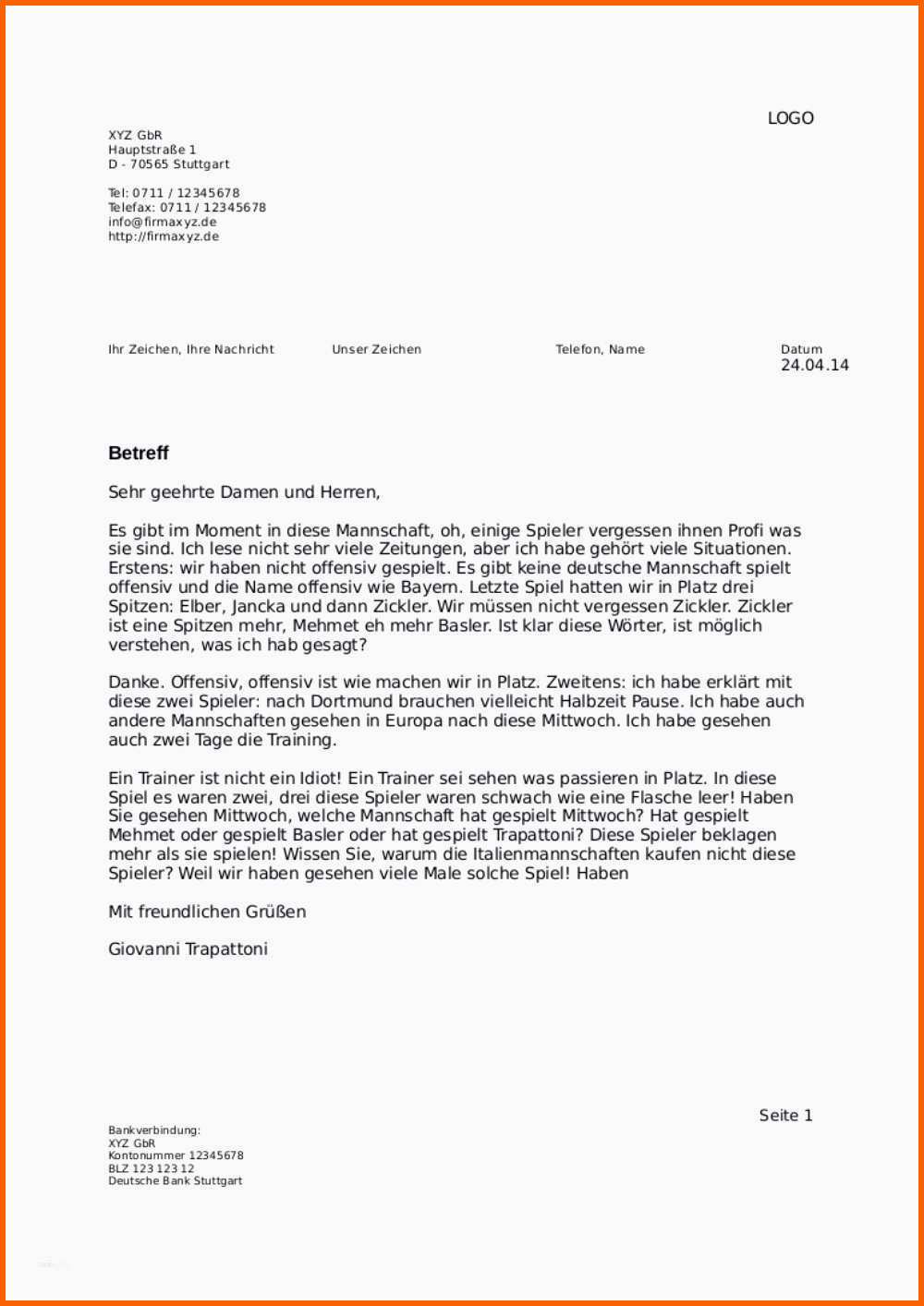 Beste 21 Word Vorlage Geschäftsbrief Din 5008