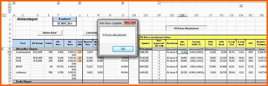 Beste Aktiendepot In Excel Verwalten
