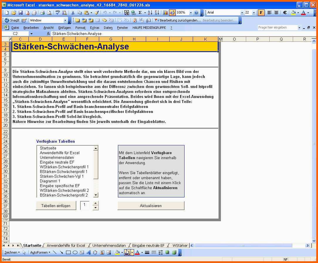 staerken schwaechen analyse