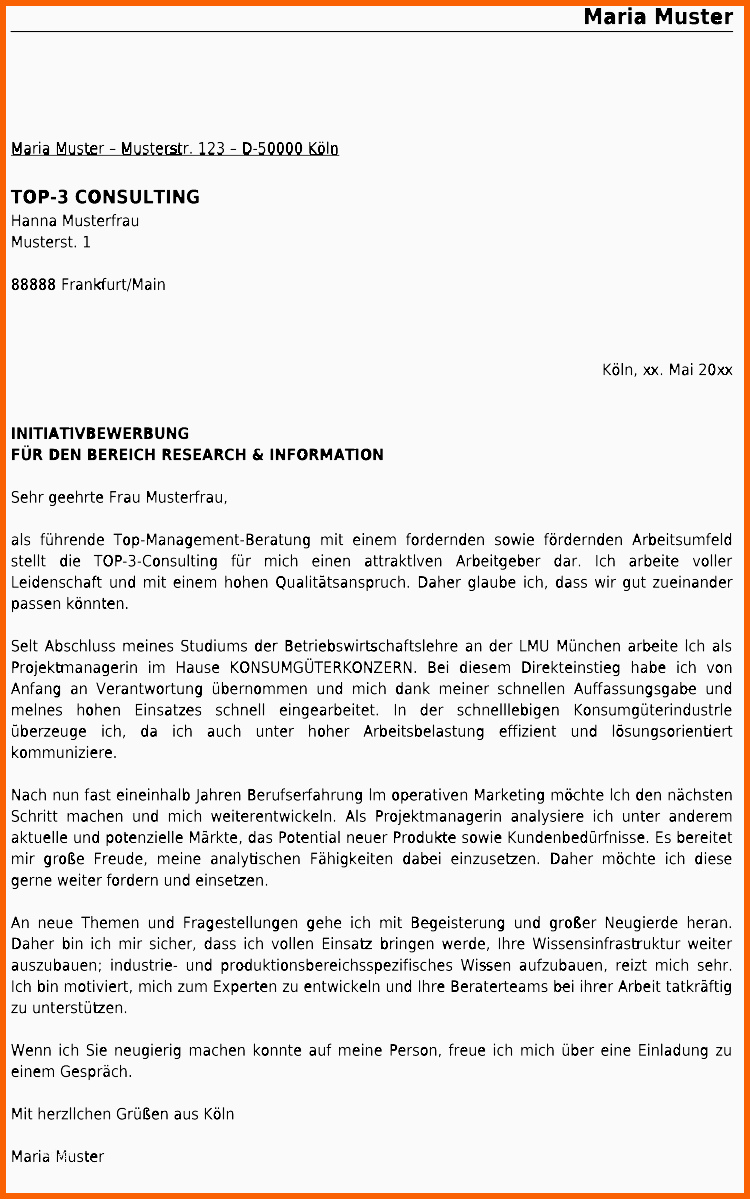 Beste Anschreiben Strategieberatung