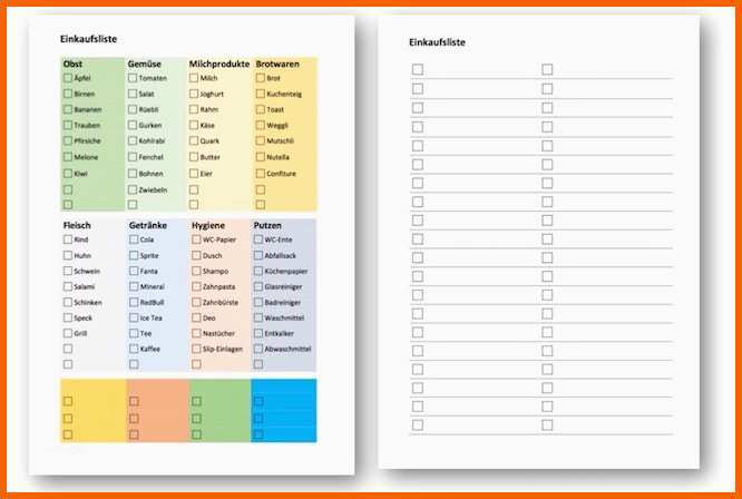 Beste Einkaufsliste Vorlage Einkaufszettel Als Word &amp; Pdf