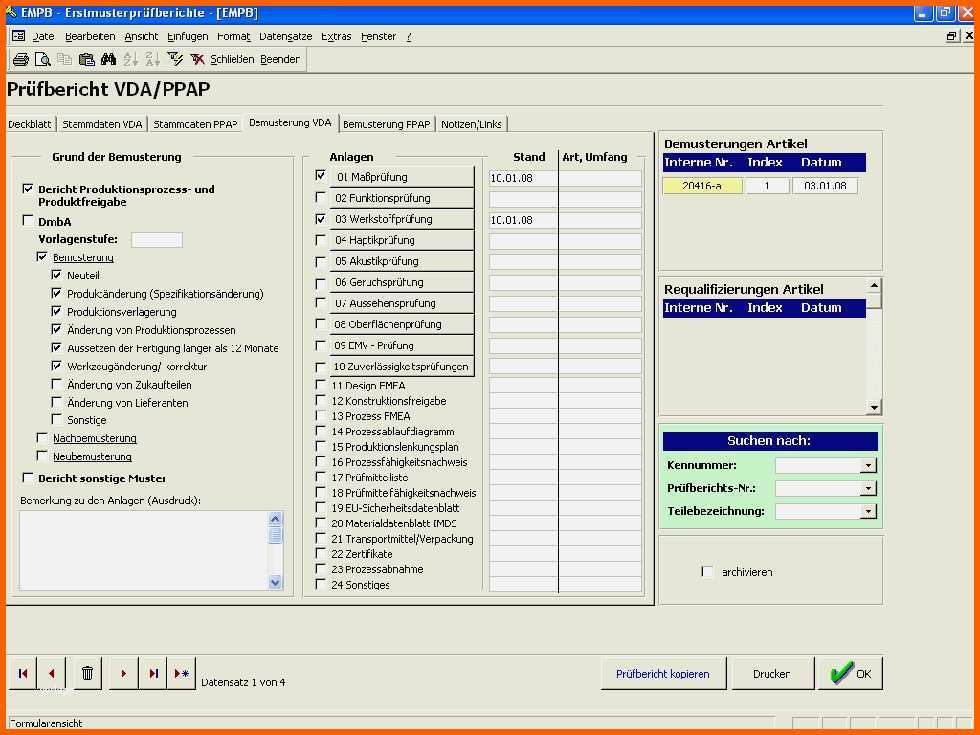 Beste Erstmusterprüfbericht Vda Vorlage Excel Wunderbar