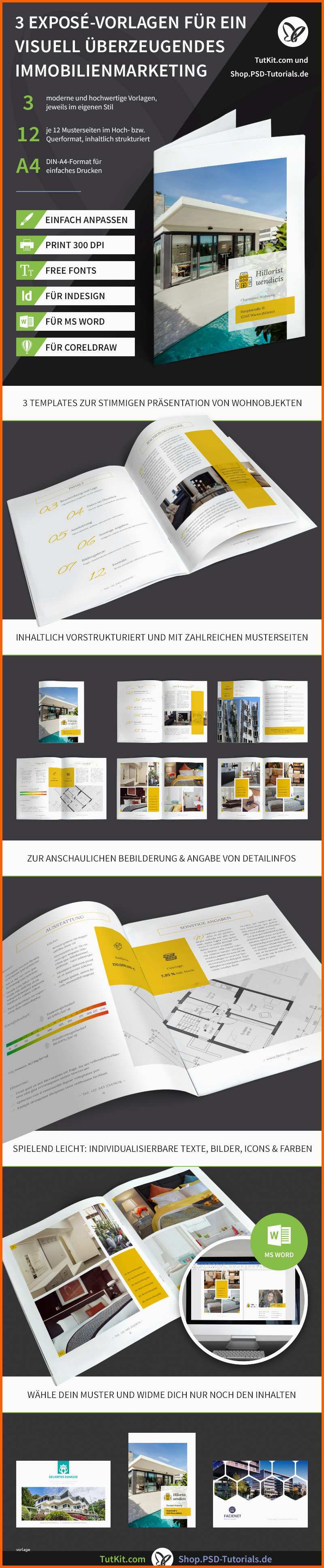 Beste Exposé Vorlagen Für Immobilien Und Häuser Word Indesign