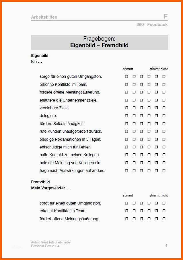 Beste Feedbackbogen Vorlage Word Neu Fragebogen 360° Feedback