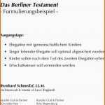 Beste Muster Testamente Das Berliner Testament