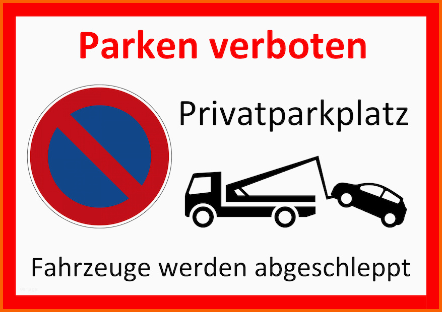 Beste Parken Verboten Schild Zum Ausdrucken Word