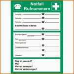 Beste Rettungsschild Hinweis „notfall Rufnummern“ Zum