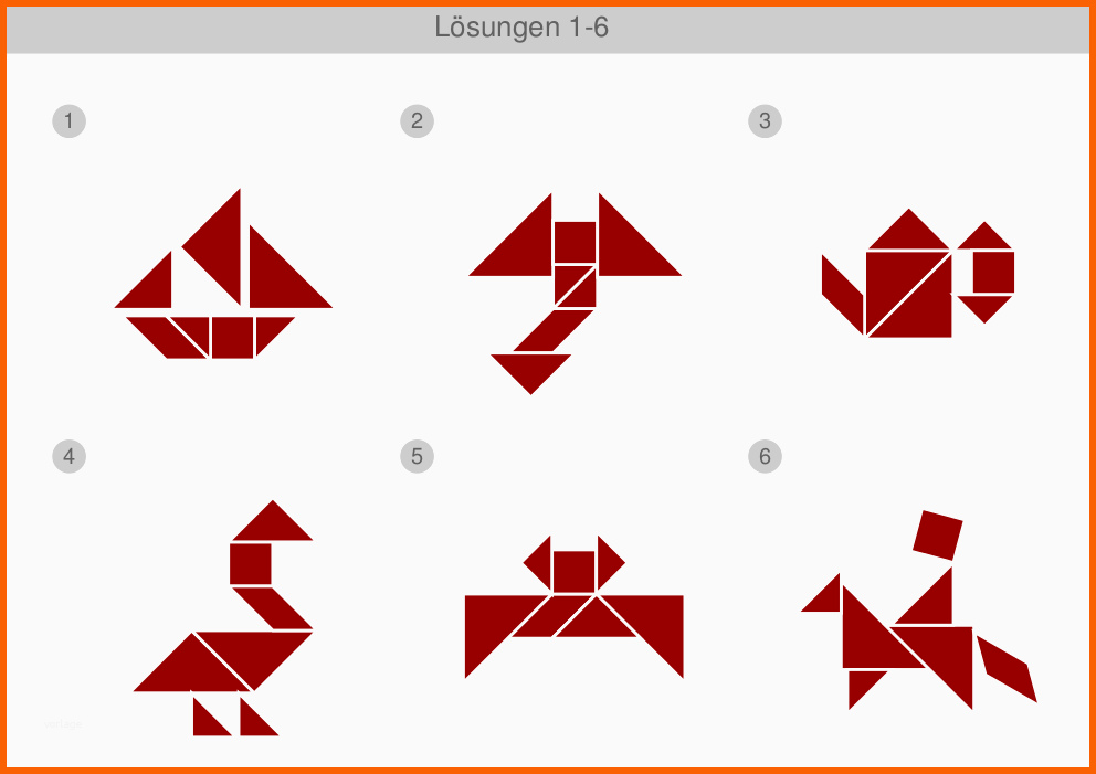 Beste Tangram Aufgabenkarten