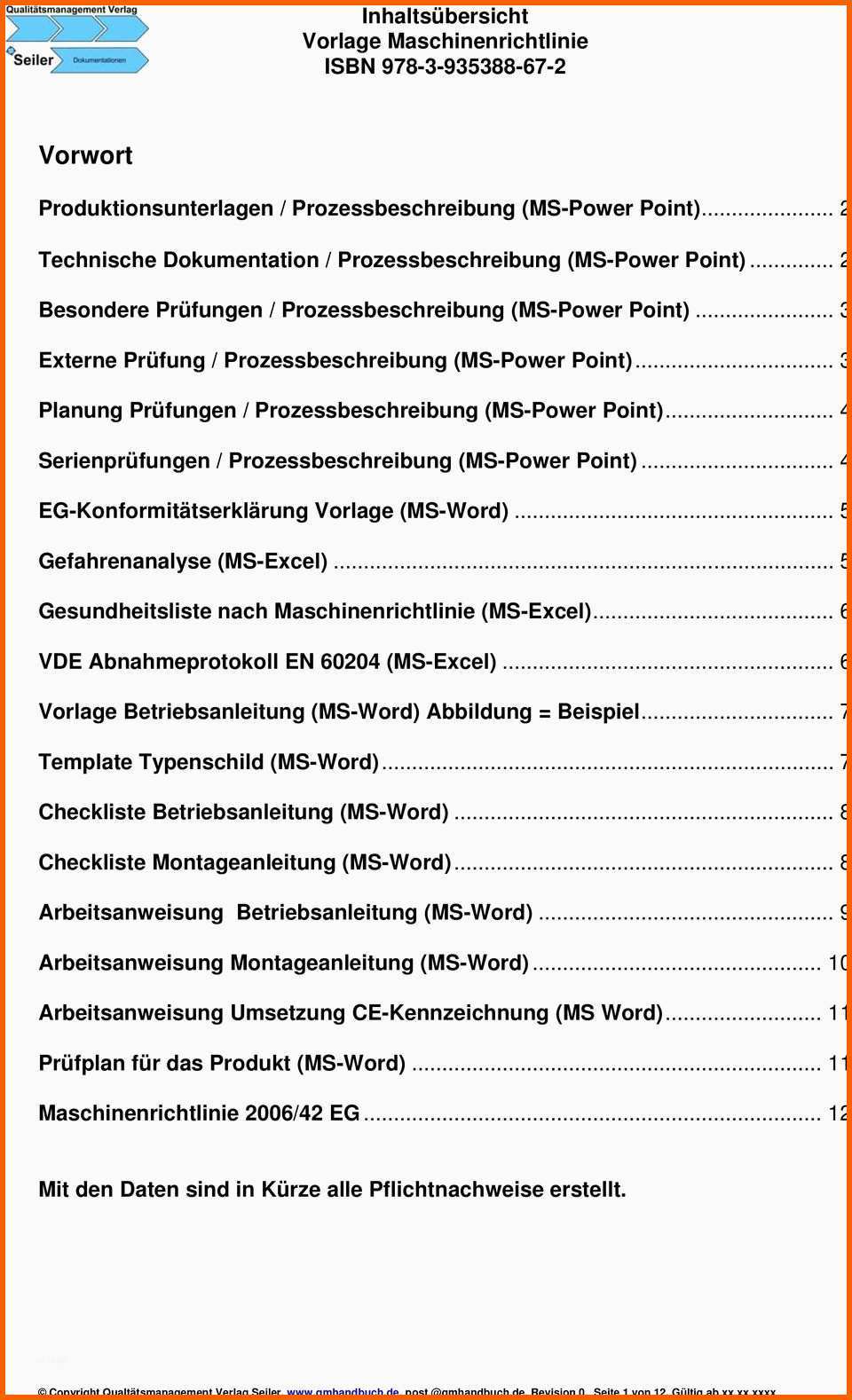 Beste Vorlage Maschinenrichtlinie Pdf