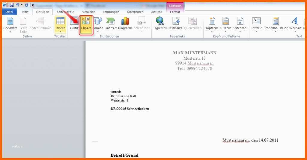 Beste Vorlage Word Brief Briefkopf Mit Microsoft Word Erstellen