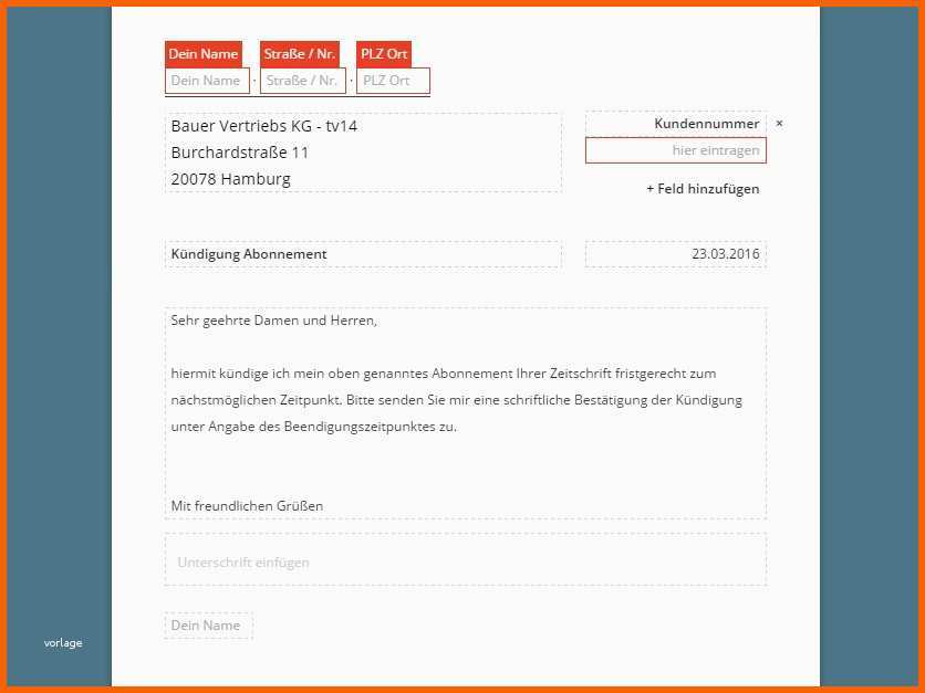 Beste Zeitschriftenabo Kündigung Vorlage Download Chip
