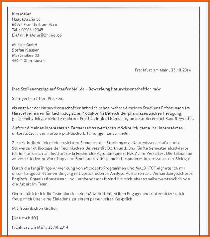 Einzahl 17 Bewerbung Sicherheits Nst Muster