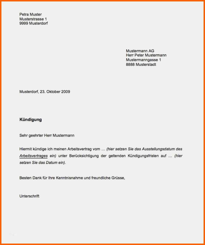 Einzahl 20 Arbeitsvertrag Richtig Kündigen