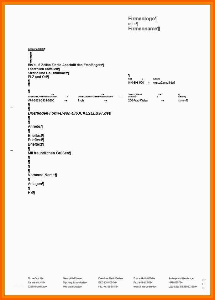 Einzahl 7 Offizieller Brief Vorlage