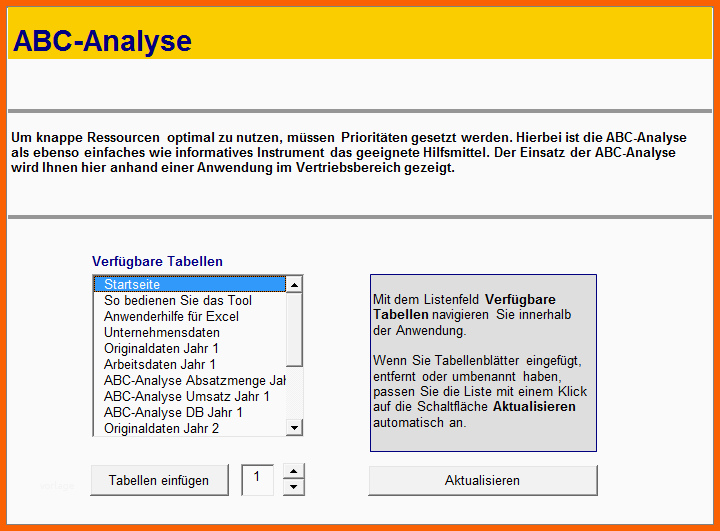 Einzahl Abc Analyse Excel Vorlage Zum Download
