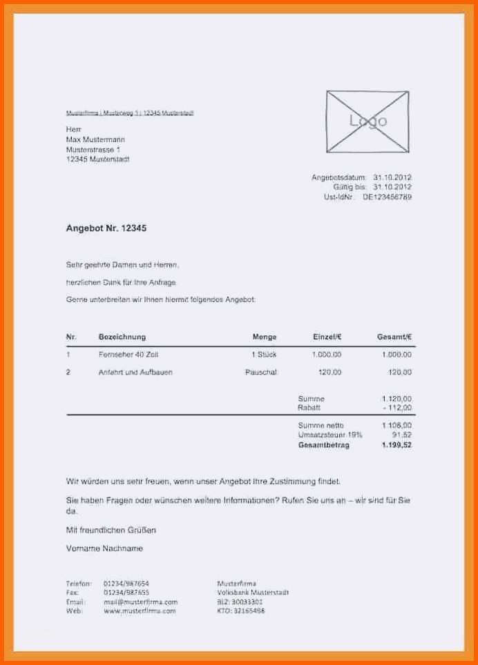 Einzahl Angebot Englisch Muster