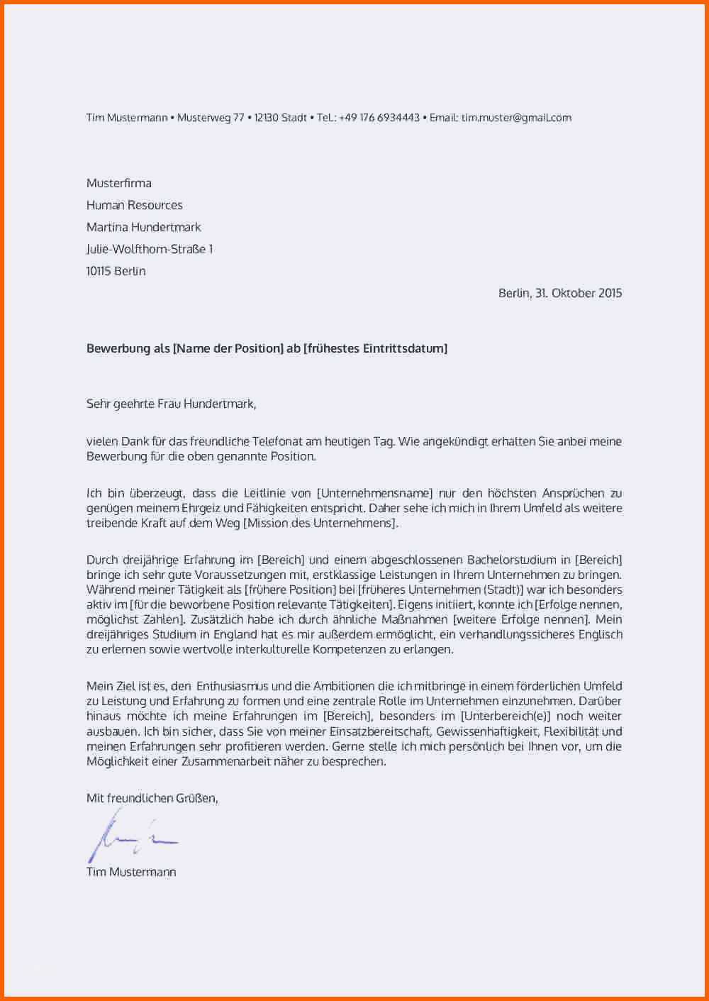 Einzahl Anschreiben Vorlage Word