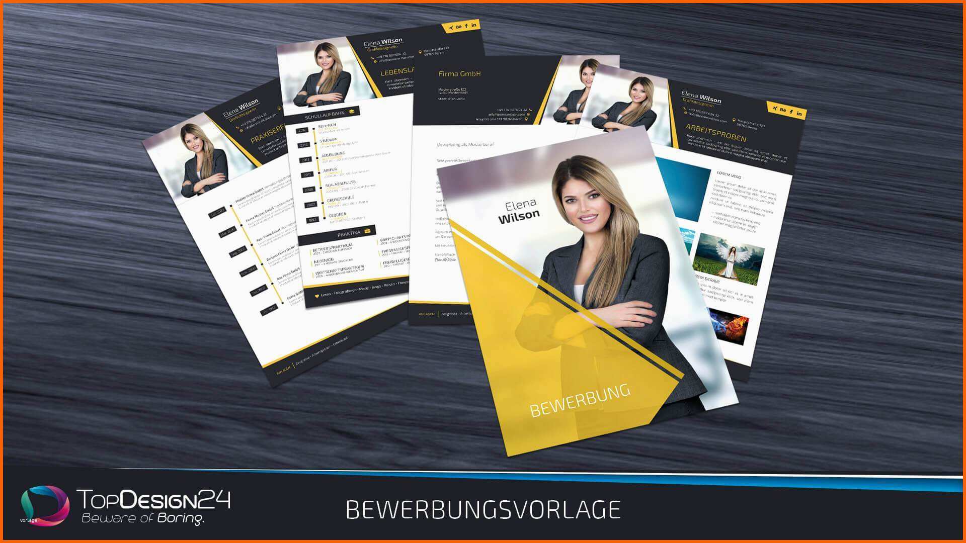 Einzahl Deckblatt Bewerbung 2017 topdesign24 Bewerbungsvorlage
