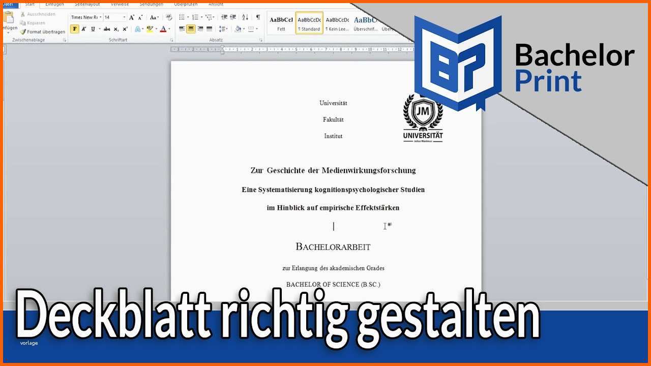 Einzahl Deckblatt Gestalten