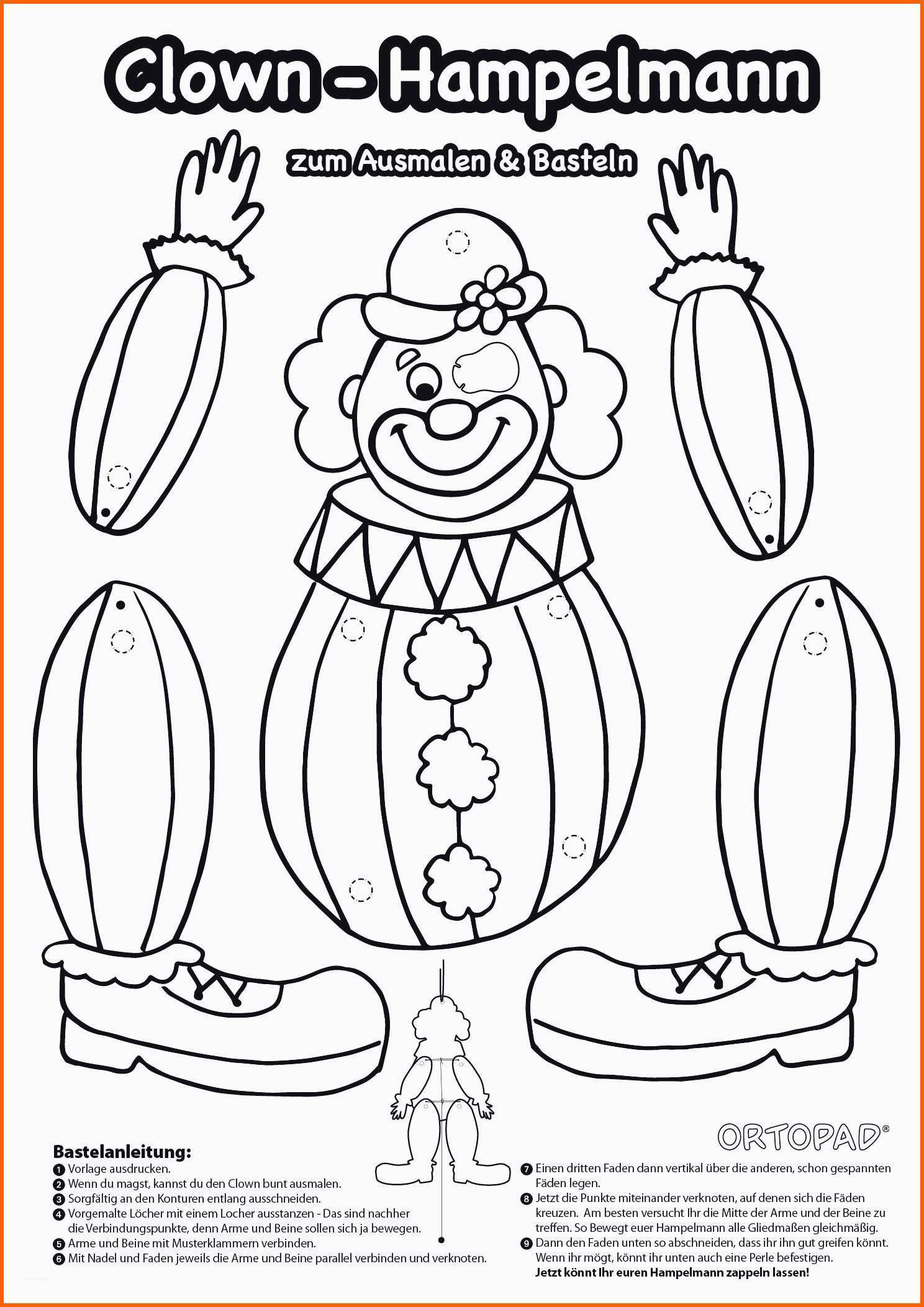 clown vorlage zum ausschneiden