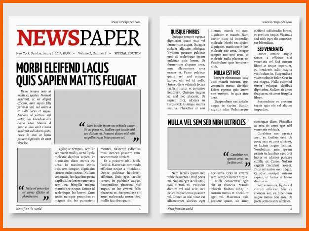 Einzahl Diseño De Plantilla De Periódico