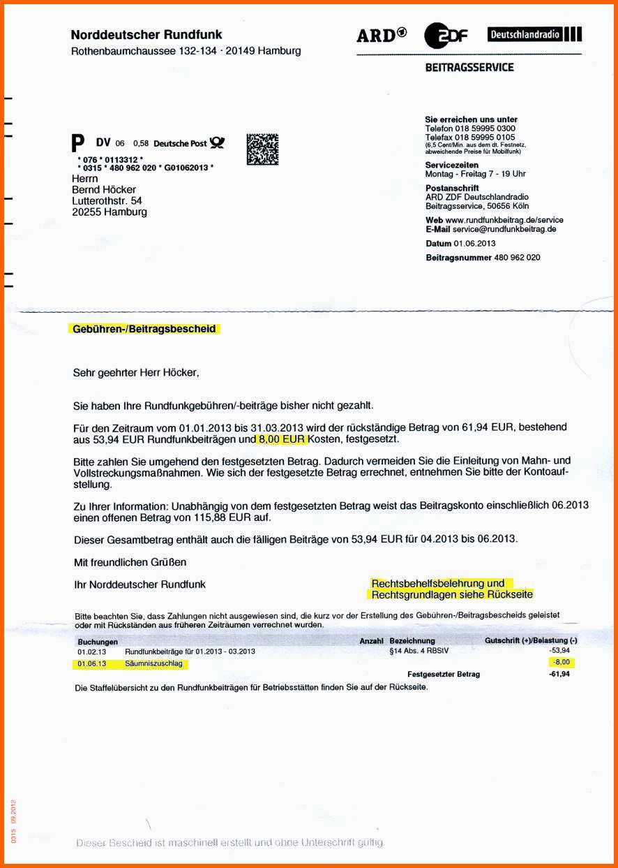 Einzahl Gez Kündigen Vorlage – Kostenlos Vorlagen