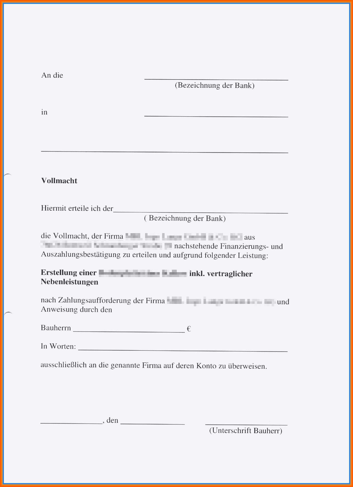 Einzahl Handlungsvollmacht Vorlage