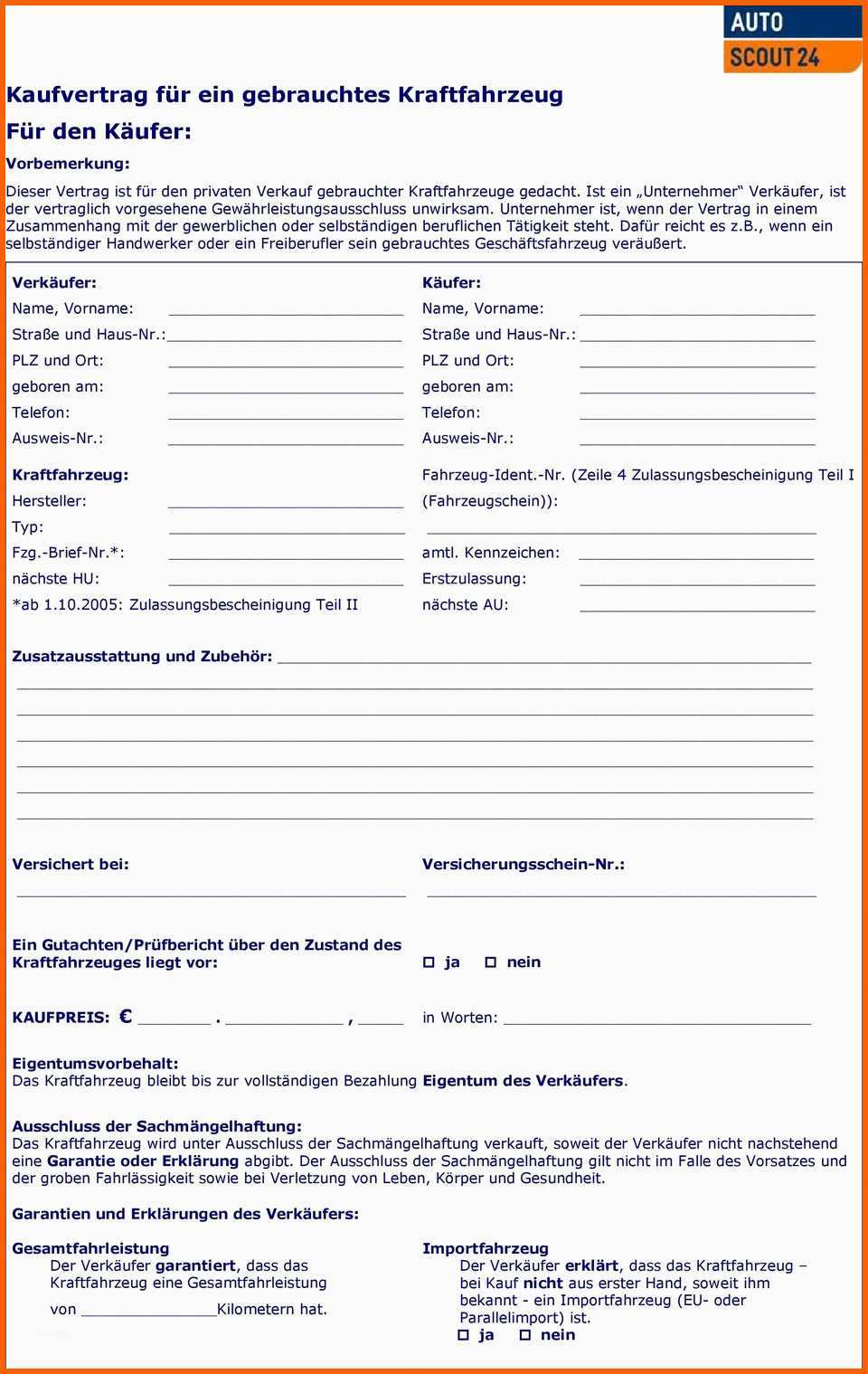 Einzahl Kaufvertrag F Pkw Ber 252 Hmt Fahrzeugschein Vorlage Galerie