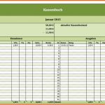 Einzahl Kostenloses Kassenbuch Als Excel Vorlage