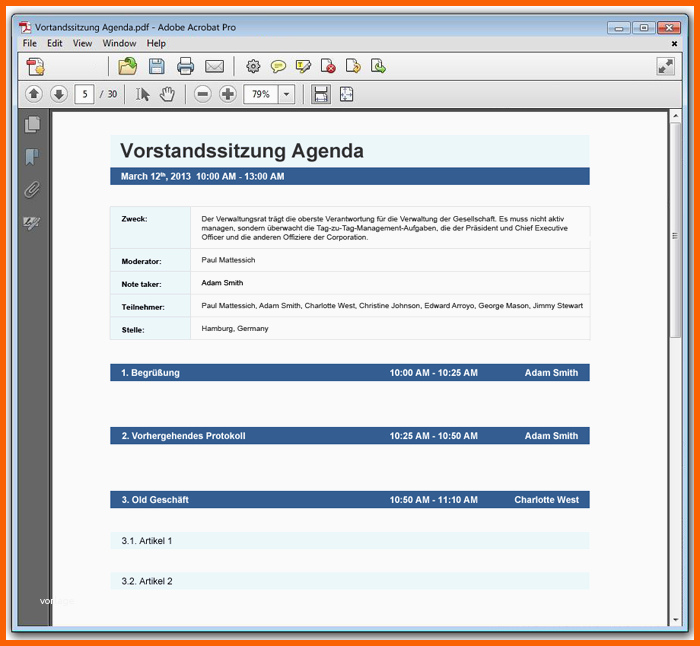 Einzahl Meeting Protokoll Schreiben