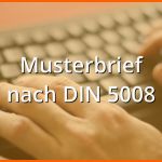 Einzahl Musterbrief Nach Din 5008 Musterix