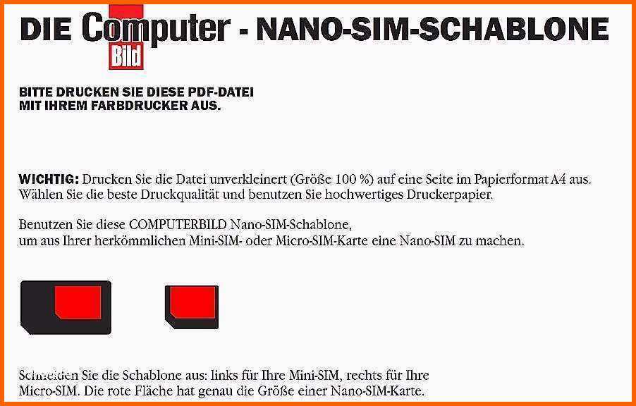 Einzahl Nano Sim Vorlage Schöne Berühmt Pdf Vorlage Bilder