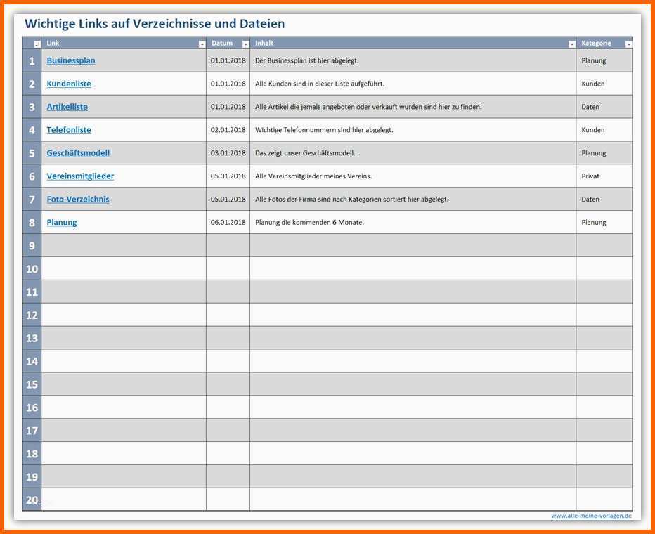 navigation mit hyperlinks in excel