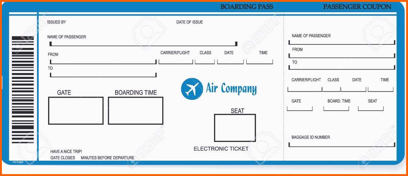 Einzahl Neues Flugticket Vorlage Geschenk