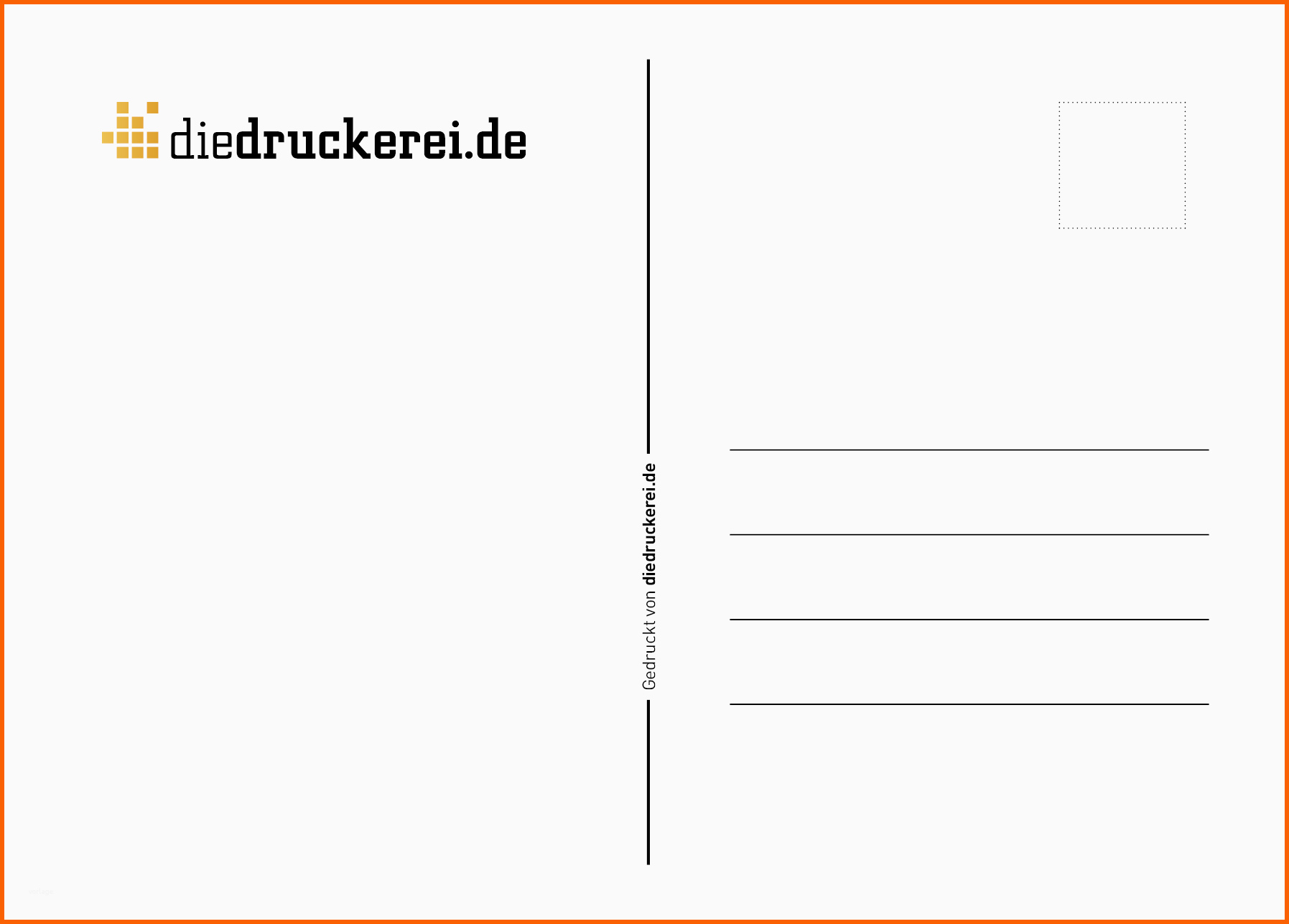 Einzahl Postkarten Vorlagen Für Rückseite