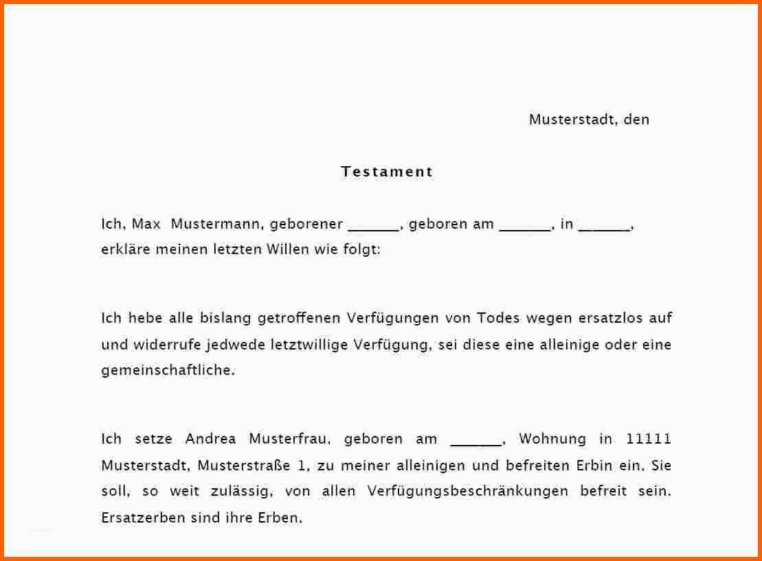 Einzahl Produktinhalt Einfaches Und Eigenhndiges Testament