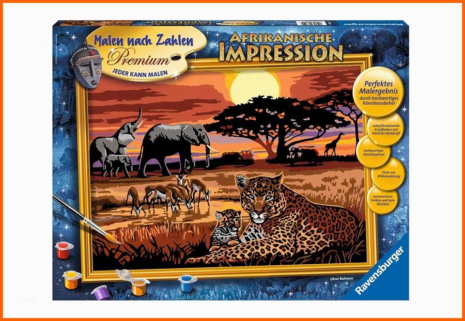 Einzahl Ravensburger Malen Nach Zahlen Afrikanische Impression