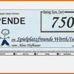 Einzahl Scheck Vorlage Zum Ausdrucken Gut Vorlage Scheck Spende