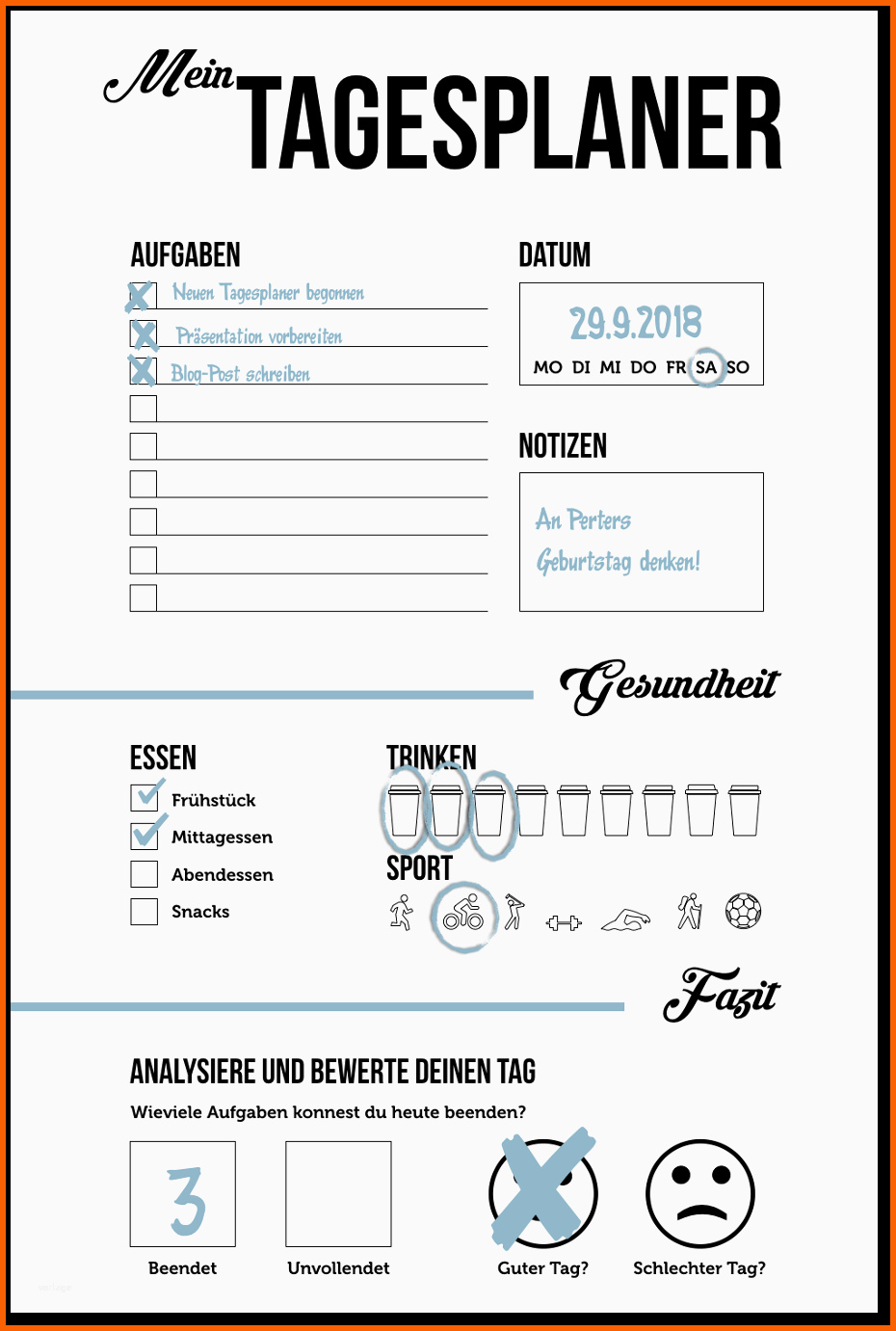 Einzahl Tagesplaner Tipps Und Kostenloser Download