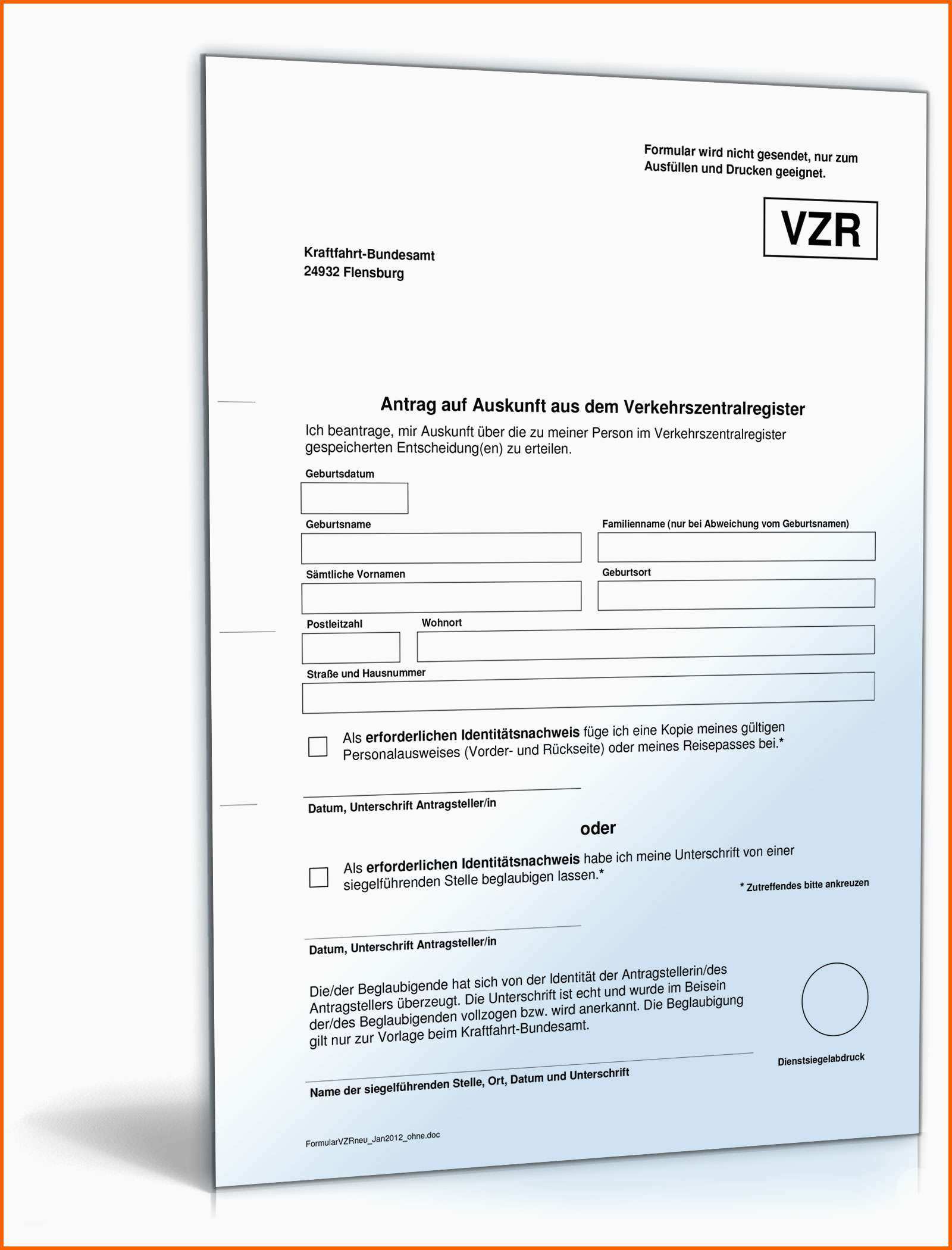Einzahl Vollmacht Fr Kfz Anmeldung Vorlage
