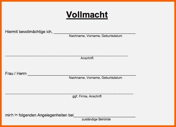 Einzahl Vollmacht Kfz Nutzung Vorlage Adac – Karimdarwish