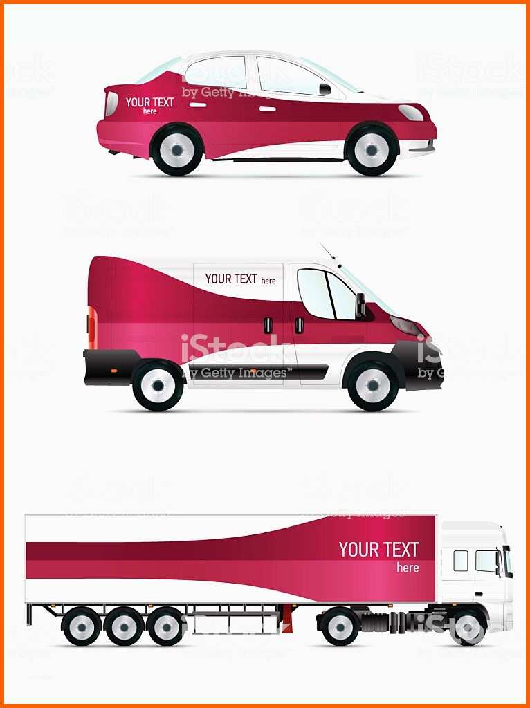 Einzahl Vorlage Fahrzeug Für Werbung Branding Und