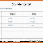 Einzahl Vorlage Zur Dokumentation Der Täglichen Arbeitszeit