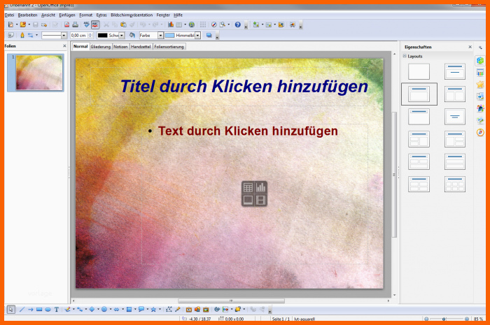 Einzahl Vorlagen Für Open Fice Impress Download